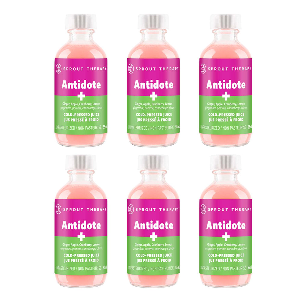 ANTIDOTE (Cranberry Green Apple Ginger Shot  6-Pack)